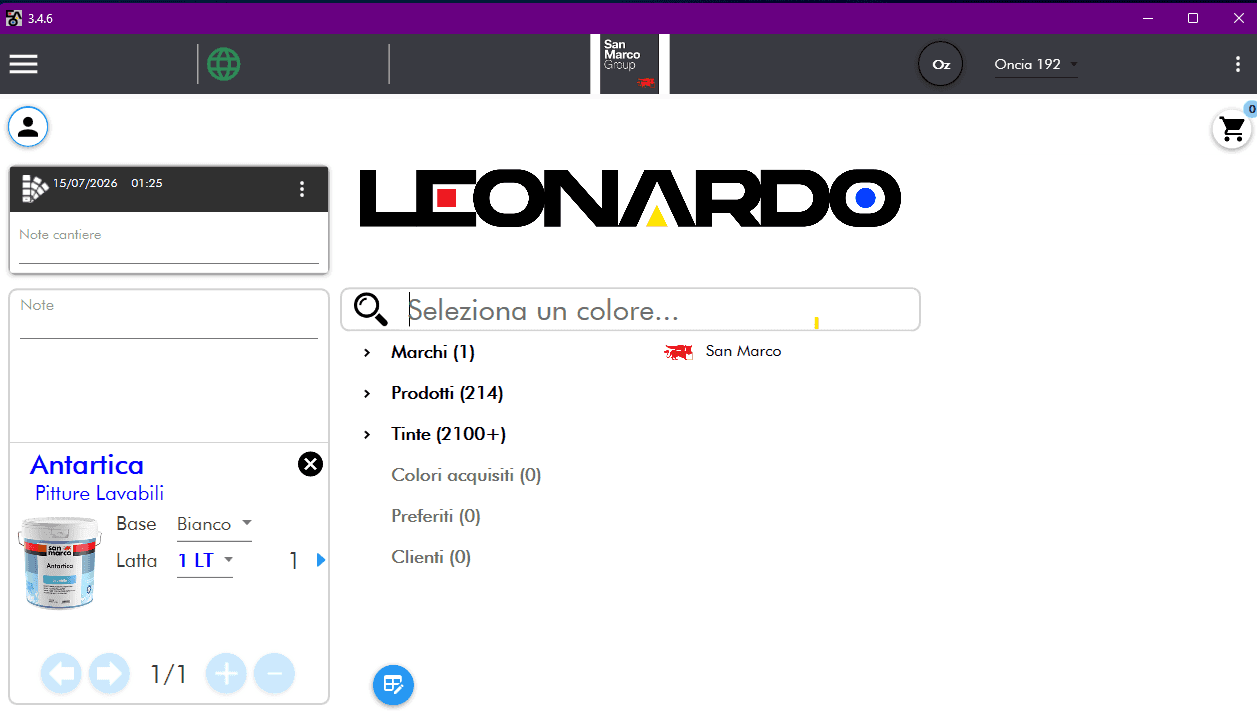 Leonardo Programma tintometrico